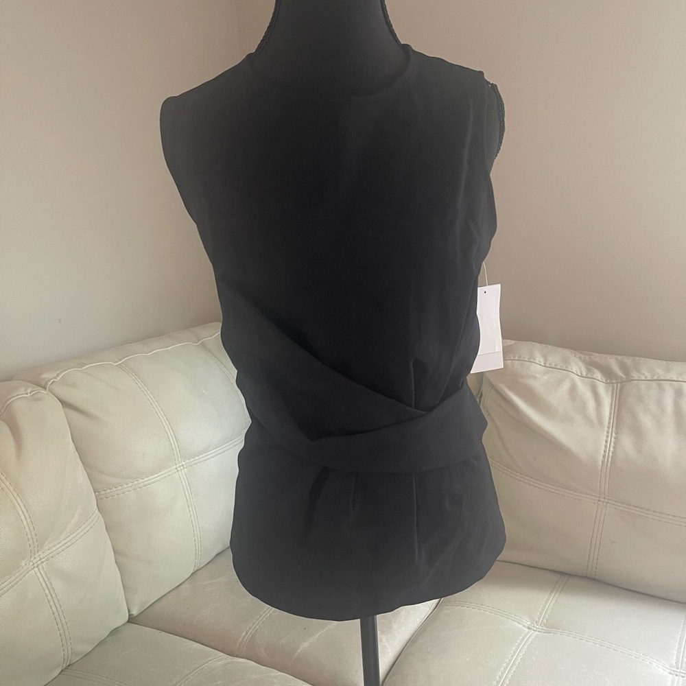 Nordstrom Black Wrap Tank Top